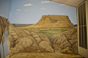 Dig site mural